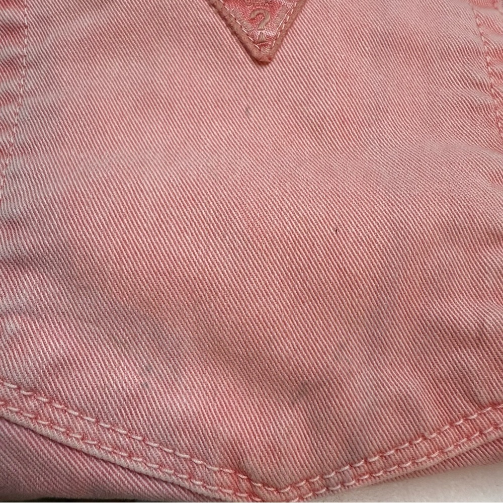 Guess Vintage Pink Wash Ankle Cropped Brittney Jeans with Stretch Y2K 90s - Picture 10 of 10